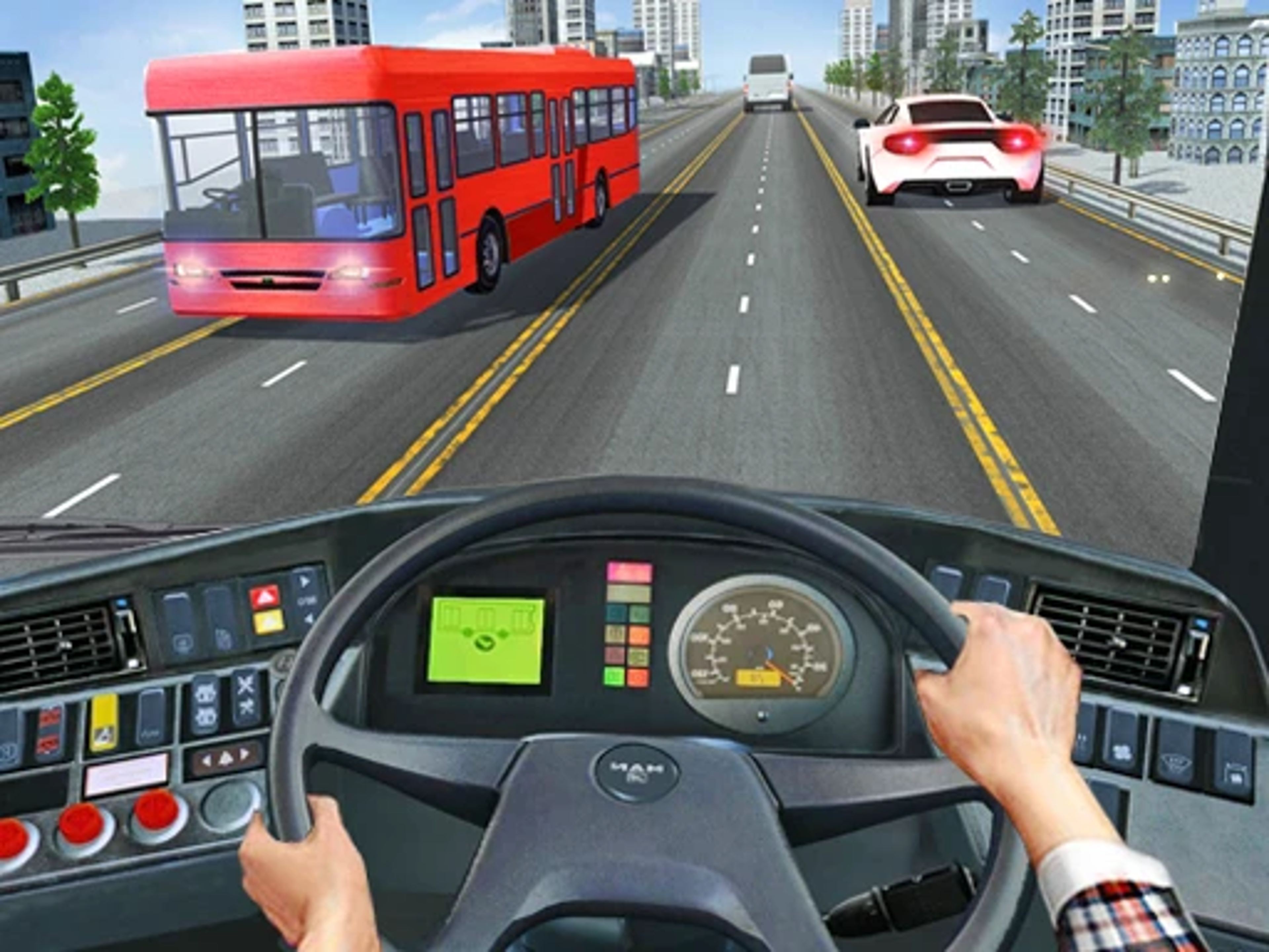 intercity bus driver 3d