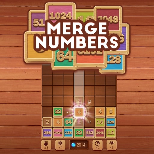 MERGE NUMBERS WOODEN EDITION - Speel MERGE NUMBERS WOODEN EDITION op Humoq